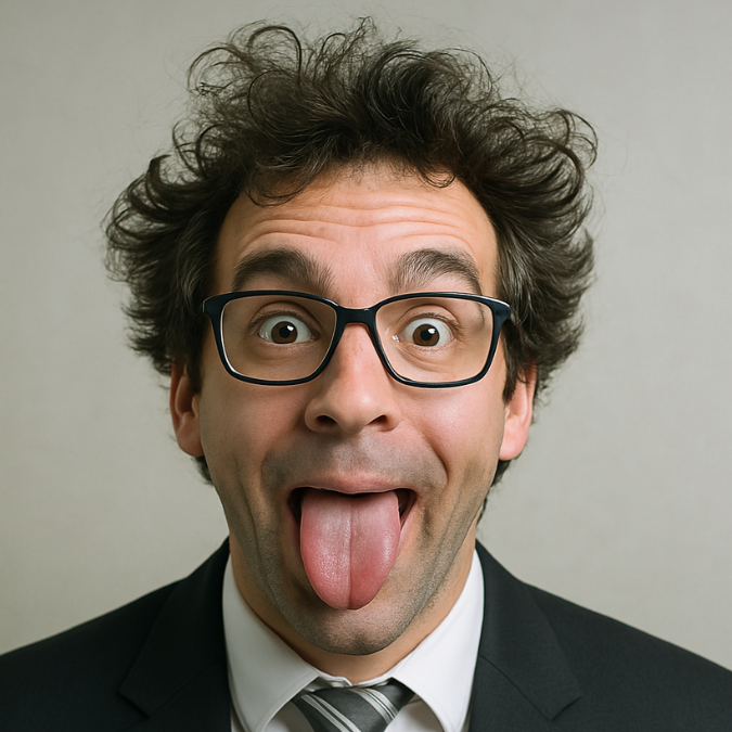 Portrait of Brian wearing glasses and a blue shirt
